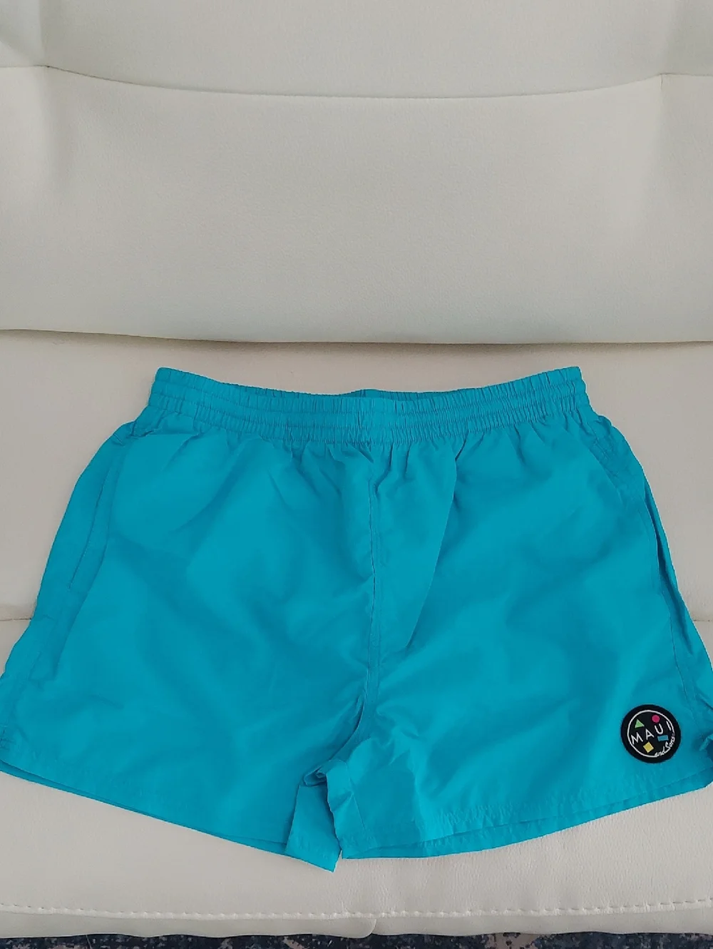 Maui and Sons Neon Blue Men's Volley Swim Trunks